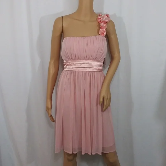 COPY - Blush pink Knee Dress Size XL Unistrap Tie Back - Picture 1 of 7